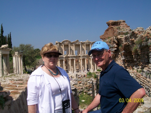 Chris and Charolett Brown at Ephesus, Turkey