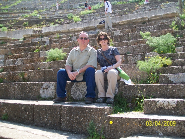 Barb and Herb Schoonover at Ephesus, Turkey